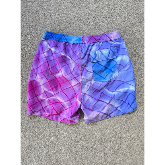 Blue Sky Inn Pool Print Swim Trunks Blue Pink 5" Men's Size M - Picture 4 of 4